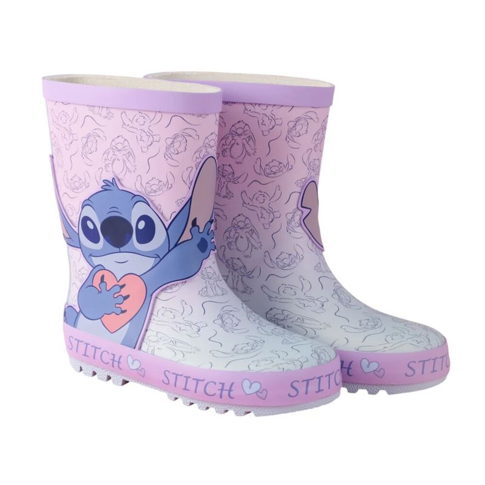 Lilo & Stitch Girls Rubber Rain Boots / Purple